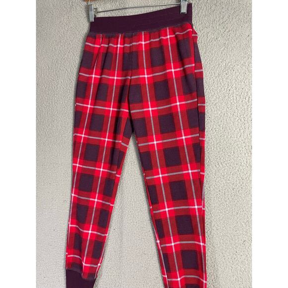 Gilligan & O’Malley Red Plaid Pajama Jogger Pants NWT XS Cozy Holiday Lounge NEW - Picture 5 of 10